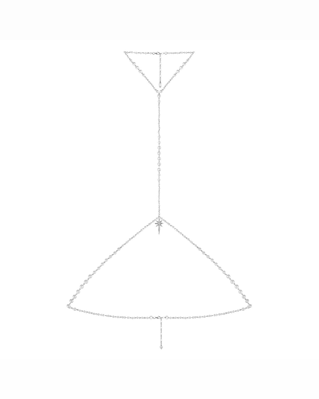 Body chain STAR silver