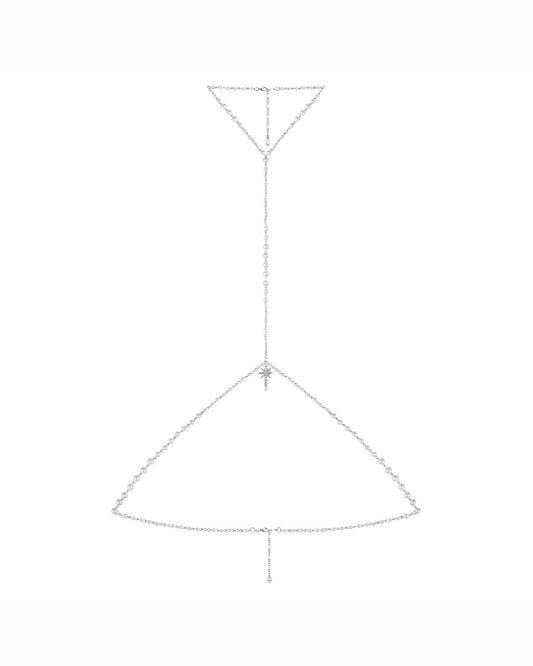 Body chain STAR silver