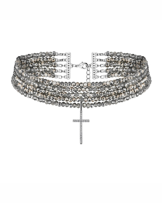 DISCO CROSS silver necklace