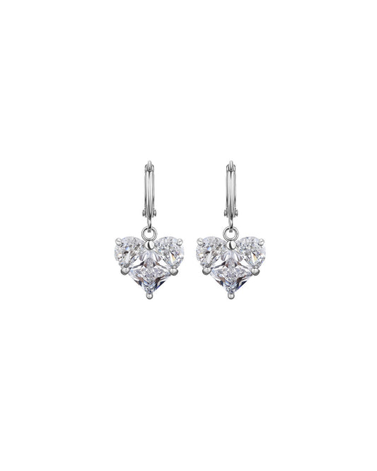 CRISTAL HEART earrings