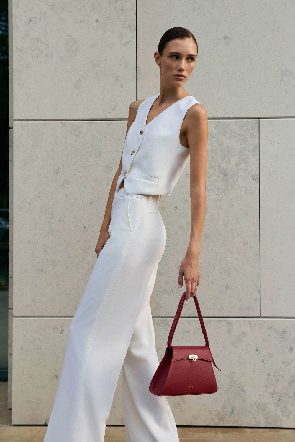 Wool trousers - off-white