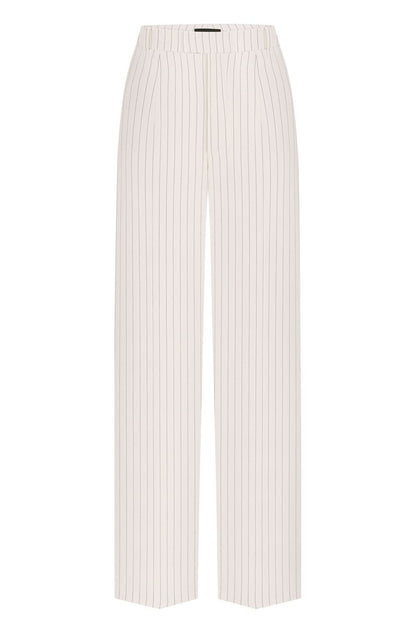 Striped wool trousers