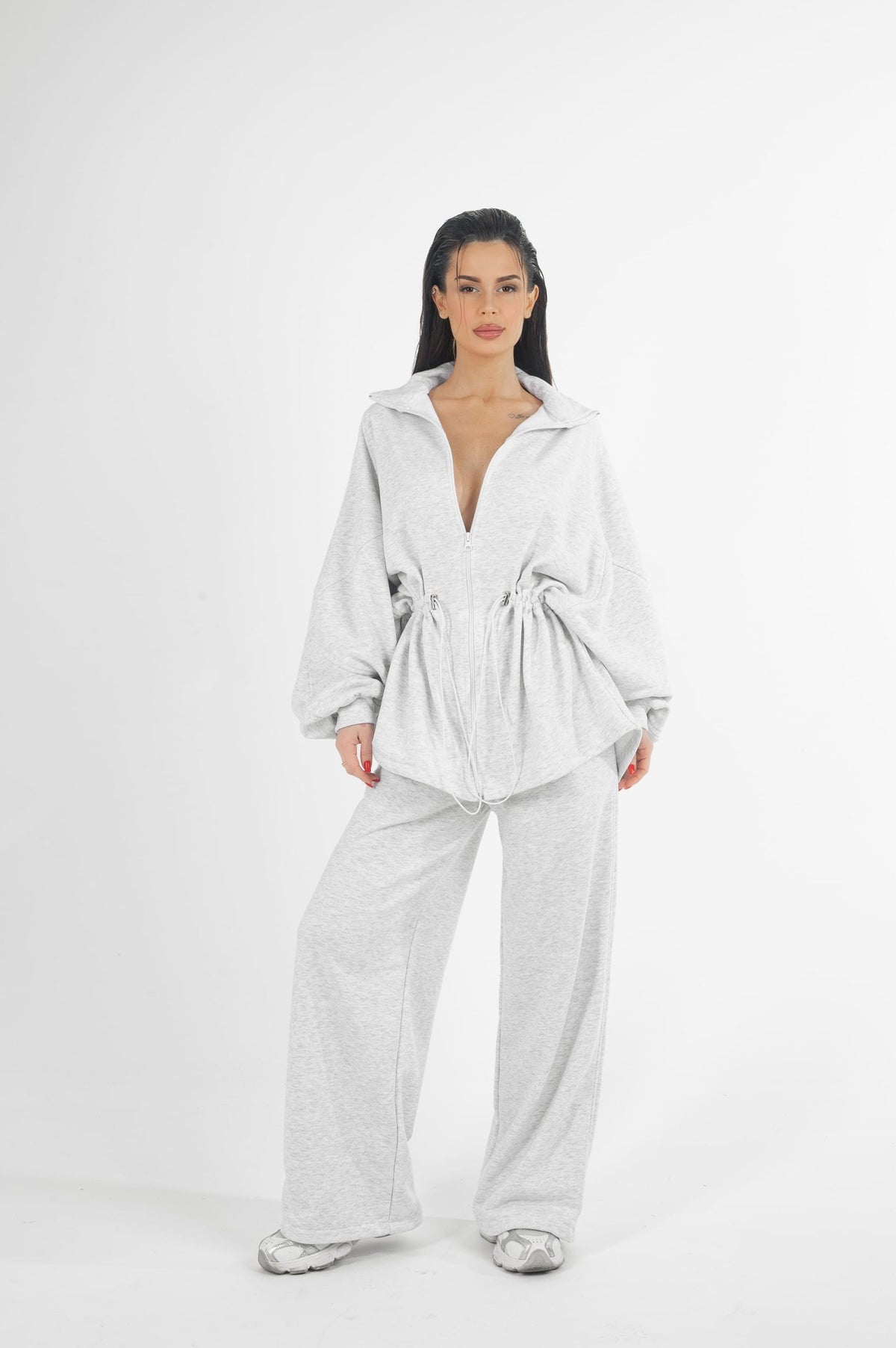 Спортивна кофта з кулісками — Сірий